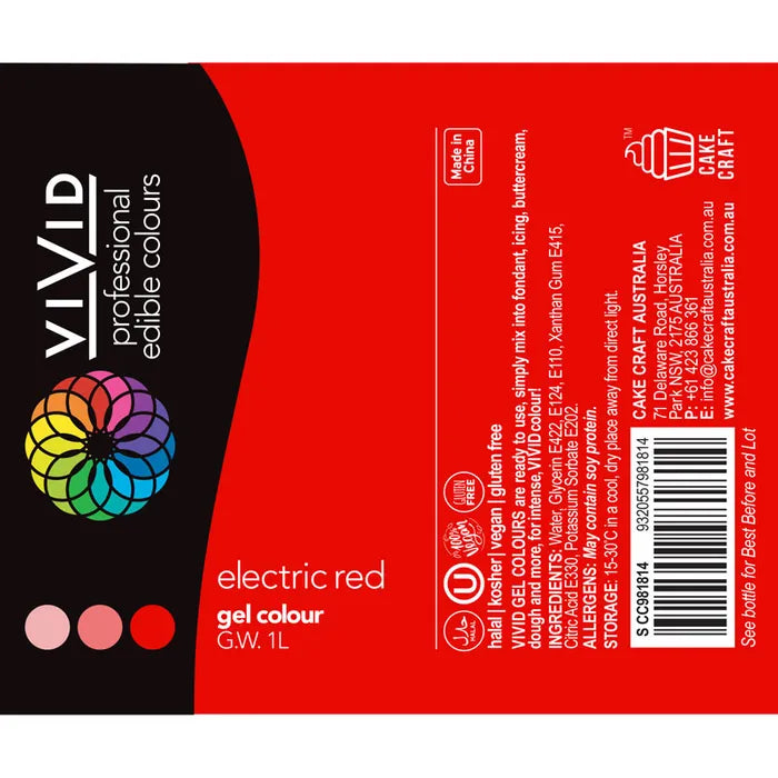 VIVID | ELECTRIC RED | GEL COLOUR | 1L