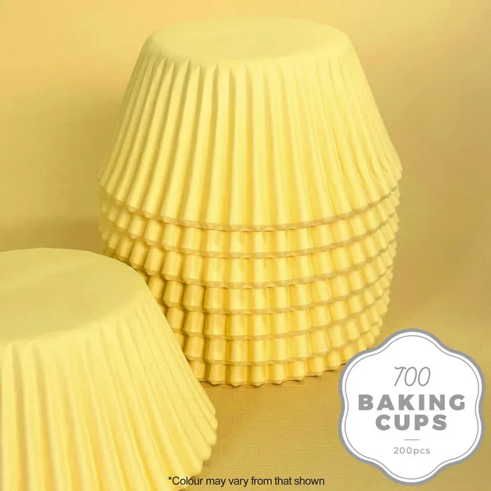 700 BAKING CUP PASTEL YELLOW 200 PACK CAKE CRAFT
