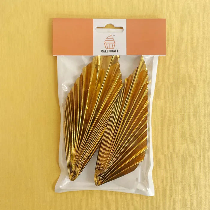 METALLIC GOLD | DECO FAN TOPPER | 2 PC SET