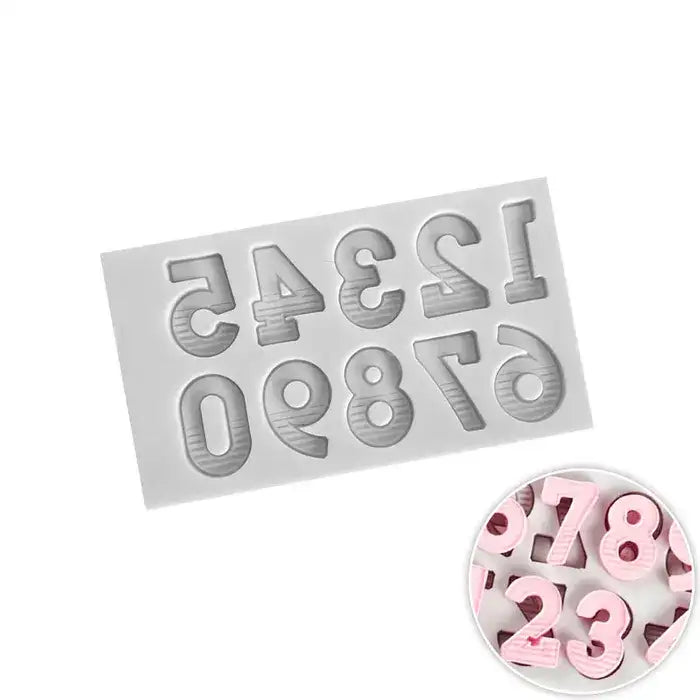 UNIVERSAL SERIF NUMBERS SILICONE MOULD