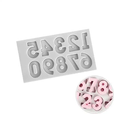 UNIVERSAL SERIF NUMBERS SILICONE MOULD