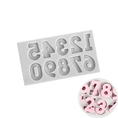 UNIVERSAL SERIF NUMBERS SILICONE MOULD