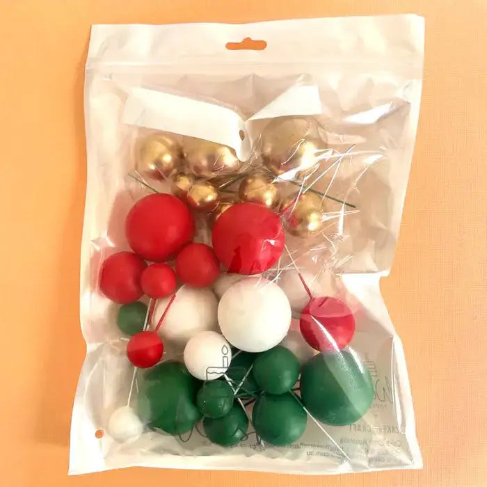 GOLD CHRISTMAS | DECO FOAM BALL TOPPER | 32 PC SET