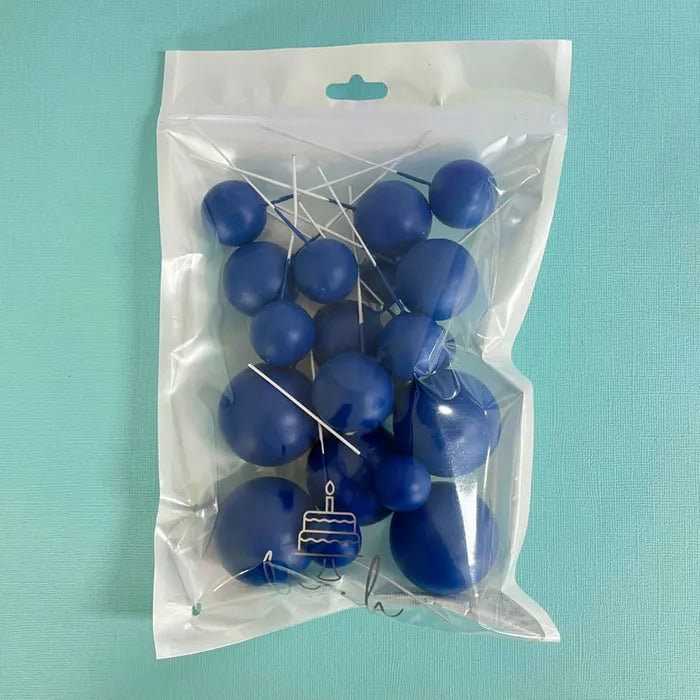 ROYAL BLUE | DECO FOAM BALL TOPPER | 20 PC SET