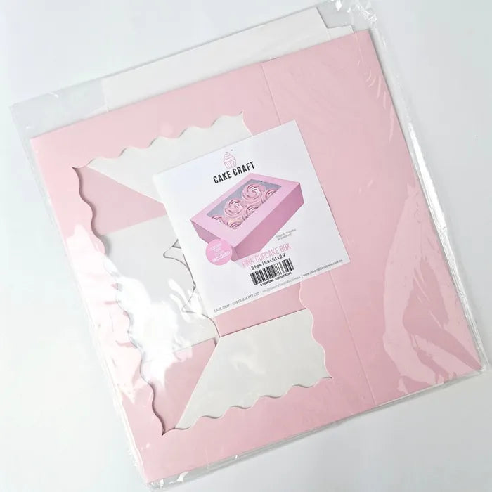 PINK 6 HOLE CUPCAKE BOX CC