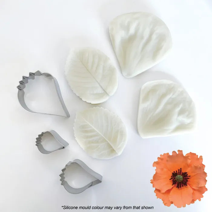 Flower Poppy Cutter & Veiner Set
