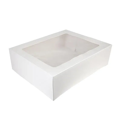 18" x 14" x 6" Tall Rectangular White Box with Separate Lid