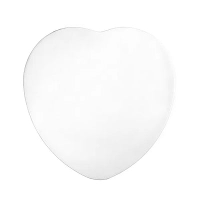 MONDO White 8" 3mm Compressed Cake Board | Heart