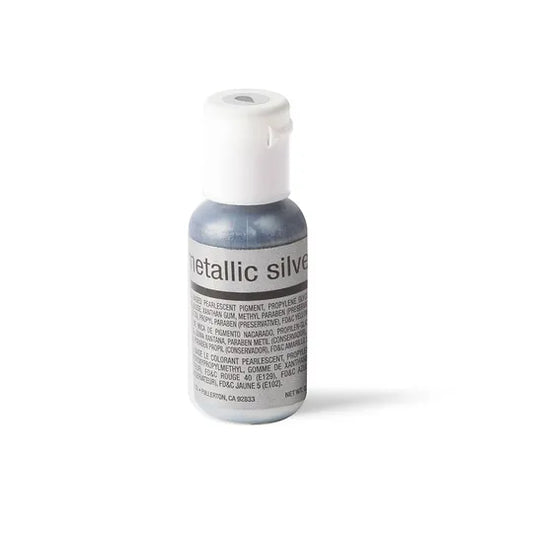AIR BRUSH FOOD COLOUR | METALLIC SILVER | 18g (CHEFMASTER) BBF 08/09/2025