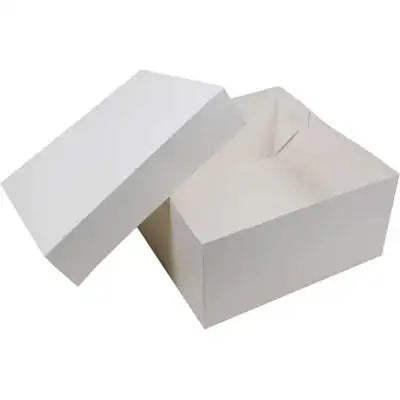 Milk Carton White Rectangular Half Slab 16.5" x 15" Cake Box & Lid 4" Tall