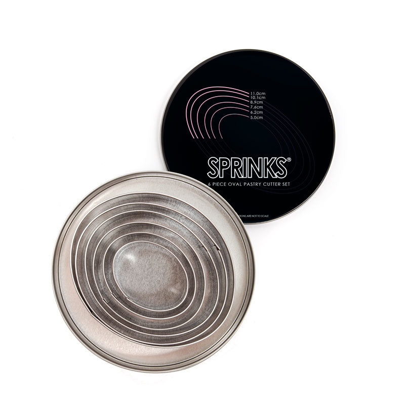 6-Piece OVAL Stainless Pastry Cutter Set - by Sprinks