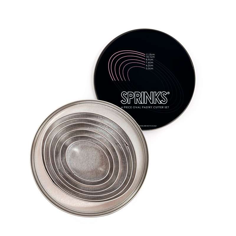 6-Piece OVAL Stainless Pastry Cutter Set - by Sprinks