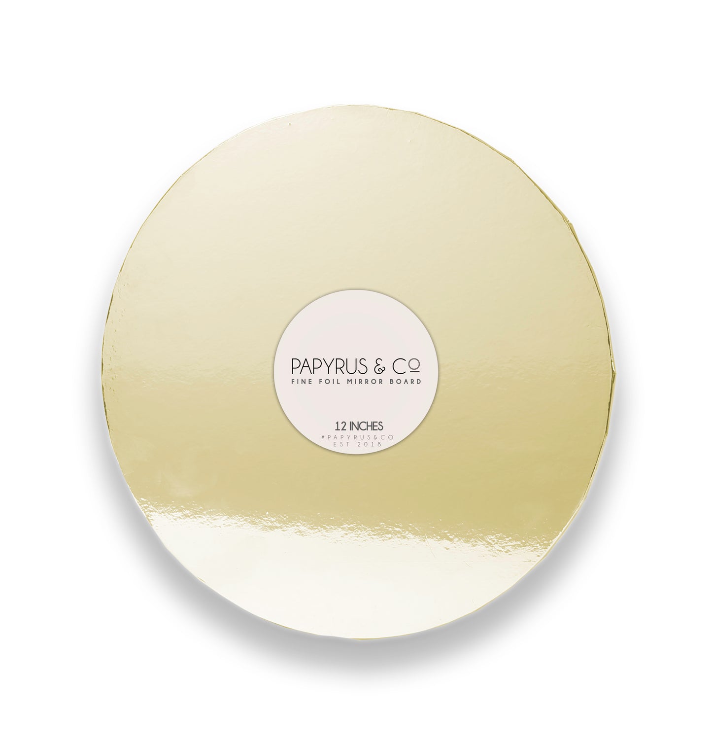 Cake Board Masonite (Gold Mirror) 12" Round