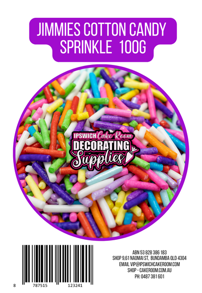 Jimmies Cotton Candy Sprinkles 100g