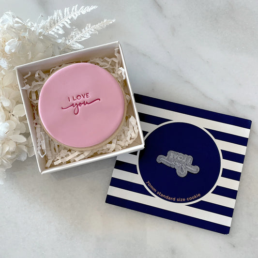I Love You Tiny Text Stamp (Little Biskut)