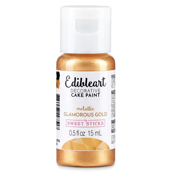 Food Colour Edible Art Decorative Paint METALLIC GLAMOROUS GOLD 15ml