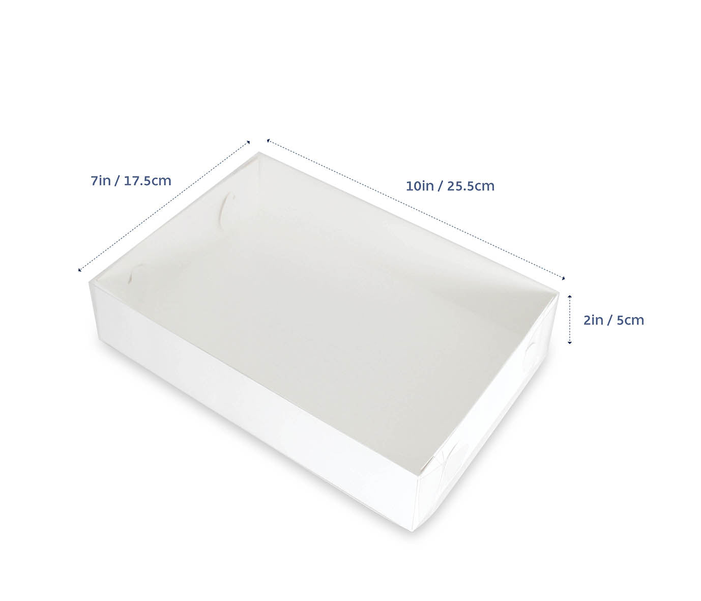 Box Biscuit Box 10 x 7 x 2 inch Clear Lid