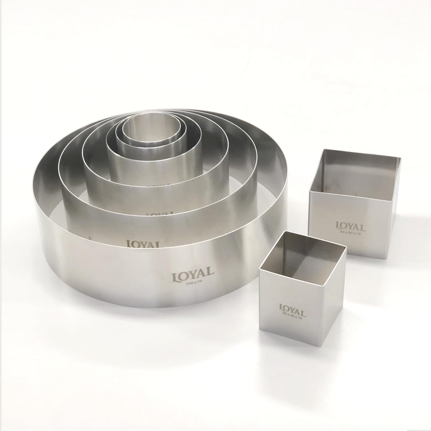 200mm FOOD/STACKER RING 8" ROUND S/S