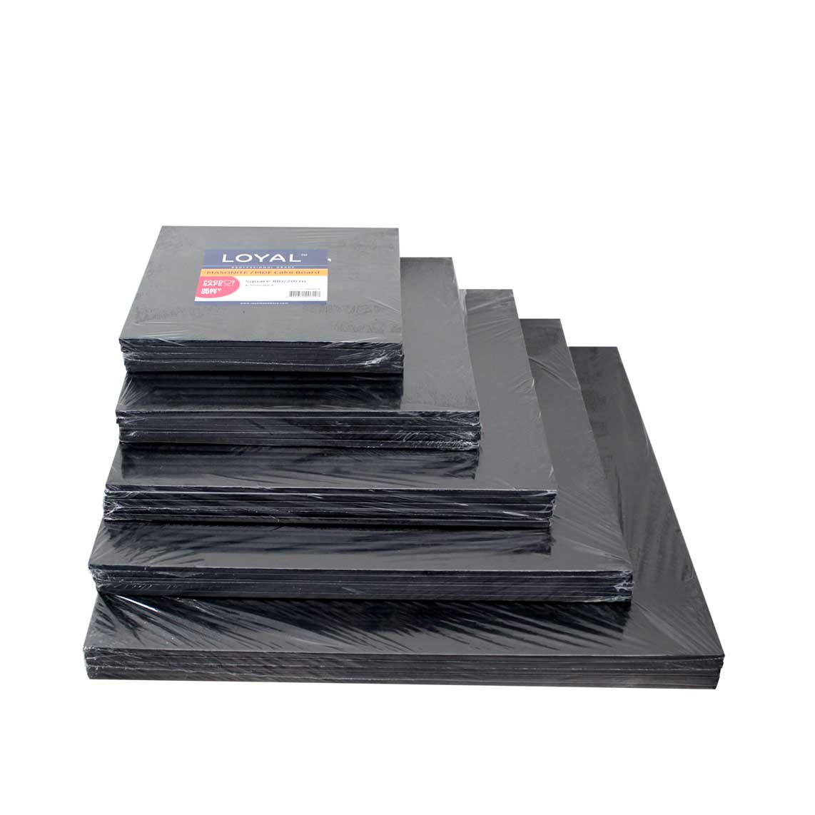 LOYAL Black Masonite Cake Board | Square