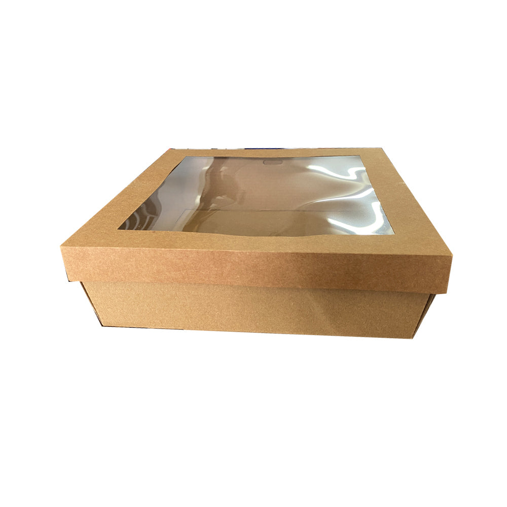 Pastry Grazing Box Brown Medium Square 23cm x 23cm x 8cm Tall