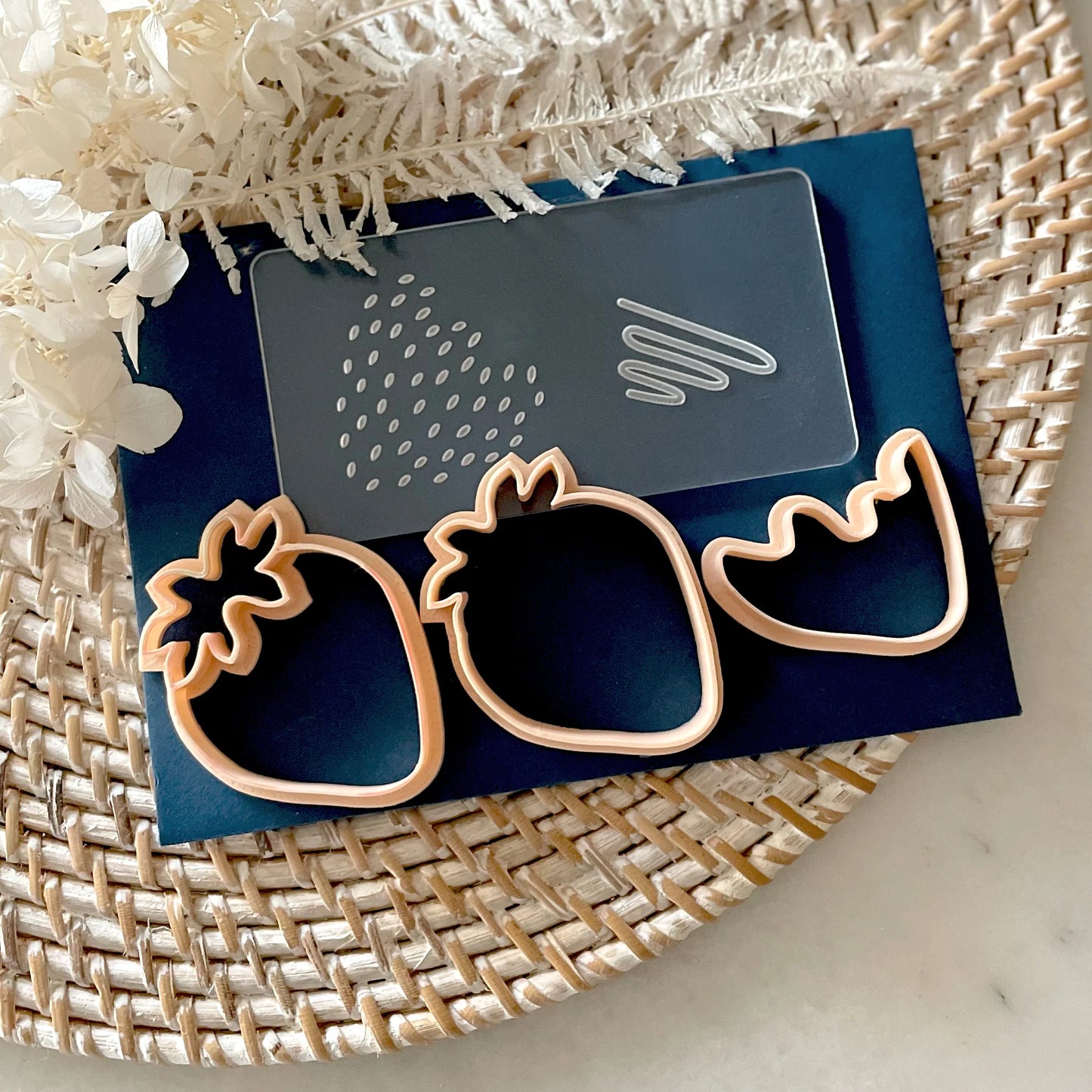 Cookie Cutters Strawberry Cutter and Debosser Set (Little Biskut)