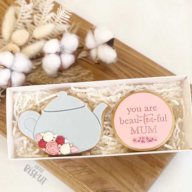 Tea Pot Cutter & Embosser Set (Little Biskut)