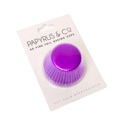 Papyrus & Co 50mm Purple Foil Baking Cups | 50 Pack