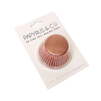 Papyrus & Co 50mm Rose Gold Foil Baking Cups | 50 Pack