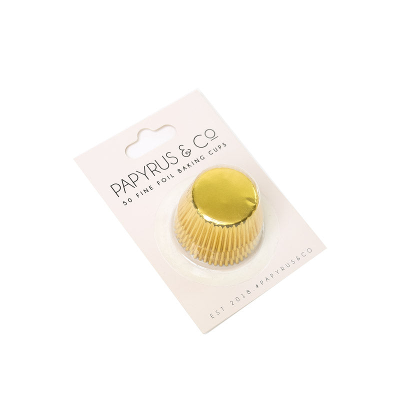 Baking Cups 50 pack Mini Gold Foil 35mm