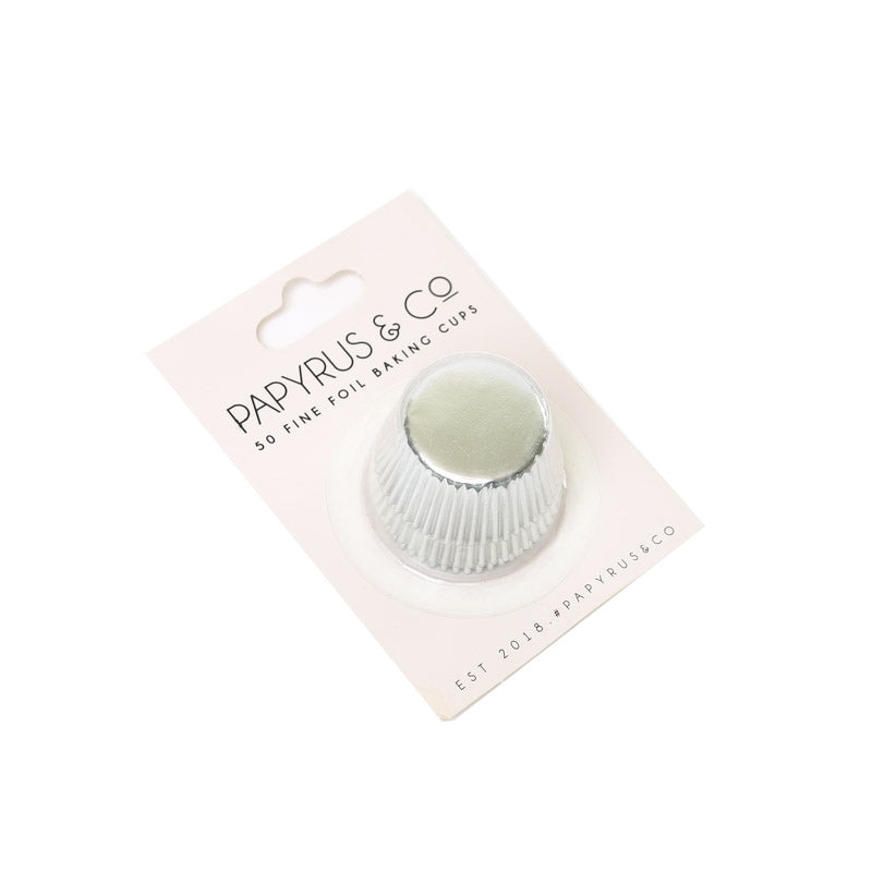 Baking Cups 50 pack Mini Silver Foil 35mm