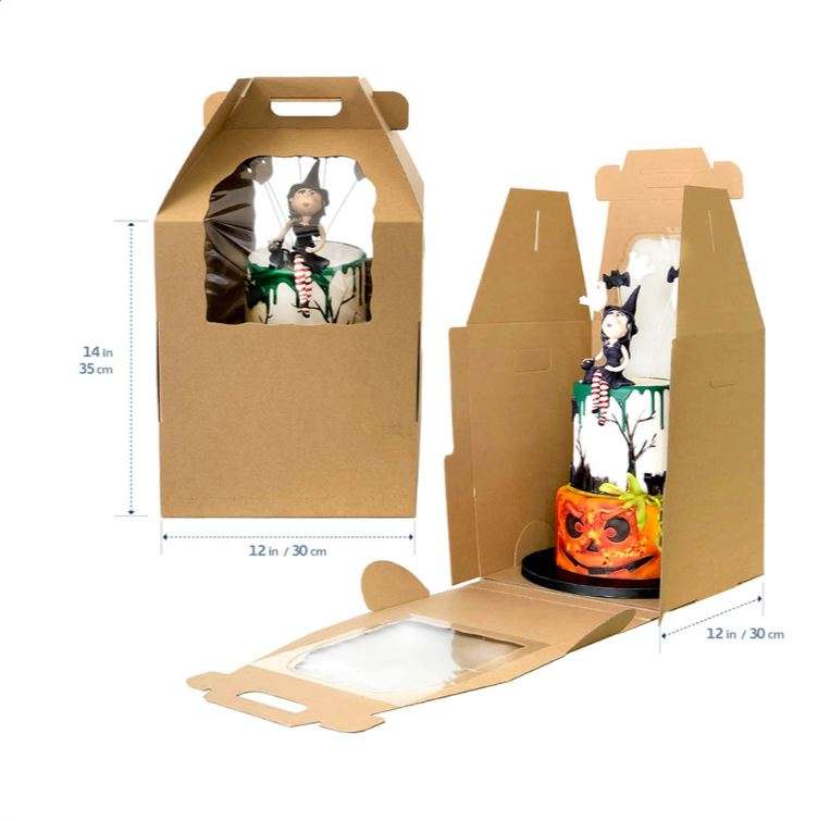 LOYAL Heavy Duty 12" Square Cake Box 14" Tall (With Carry Handle)
