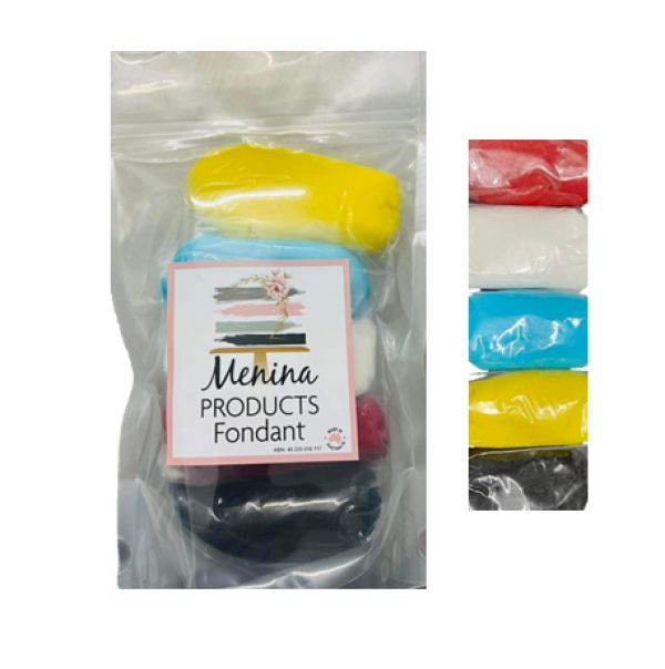 Icing Multipack Fondant Mixed Colours 5 x 100g Menina Products