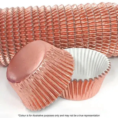 Cake Craft 44mm Rose Gold Foil Baking Cups | 500 Pack
