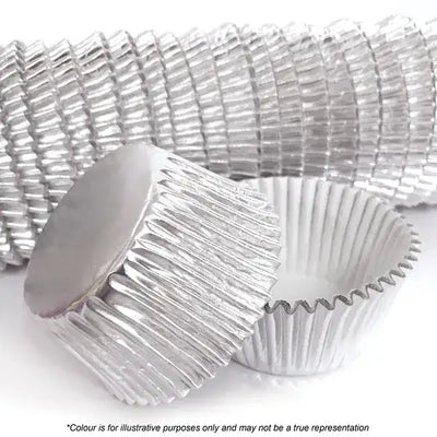 Cake Craft 44mm Silver Foil Baking Cups | 500 Pack