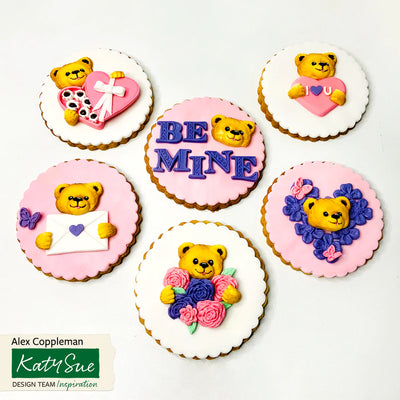 Silicone Mould Teddy + Heart Silicone Mould Katty Sue