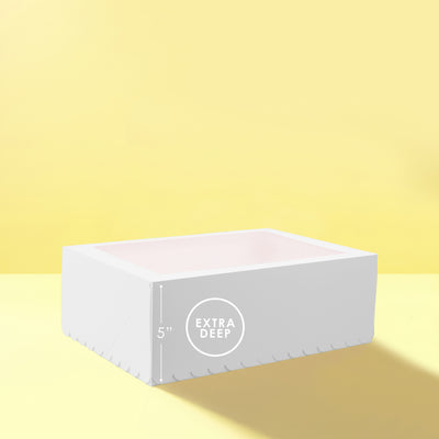 PAPYRUS Scalloped Tall Cupcake Box papyrus (12 hole) - WHITE