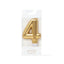 Number 4 | Candle | Gold | Single