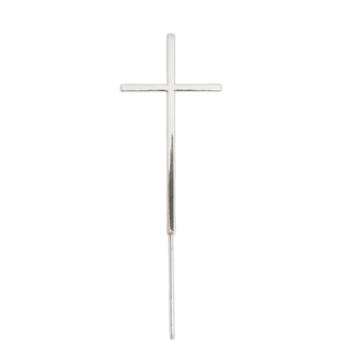 SILVER Metal Cake Topper - FINE CROSSSILVER Metal Cake Topper