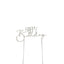 Cake Topper Happy Birthday Silver Metal (Cake & Candle)