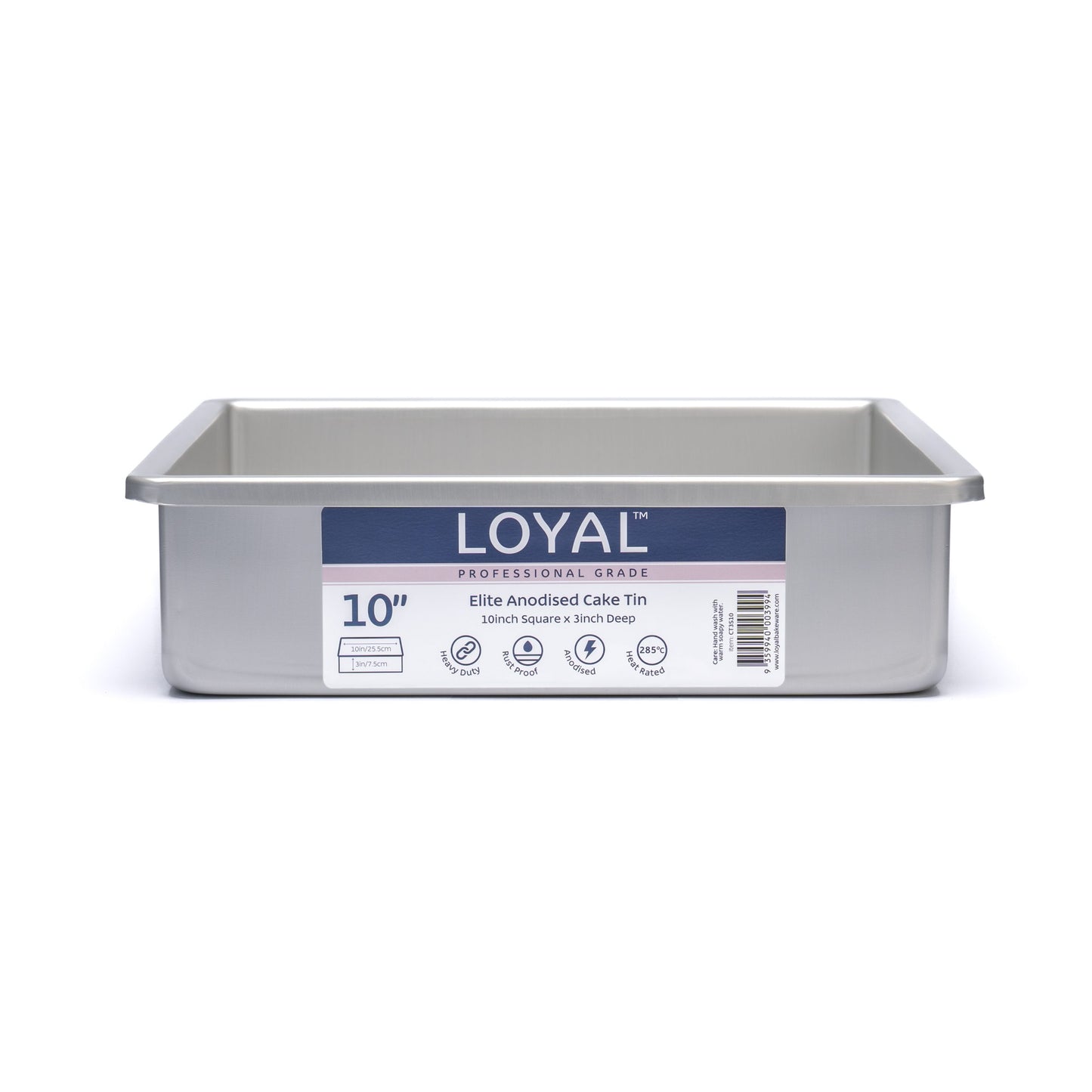 CAKE TIN LOYAL Elite Anodised Cake Tin Square (10in)