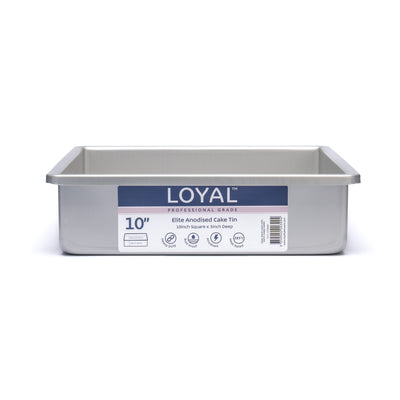 CAKE TIN LOYAL Elite Anodised Cake Tin Square (10in)