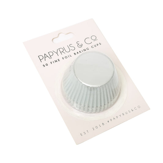 Baking Cups 50 pack White Foil 50mm