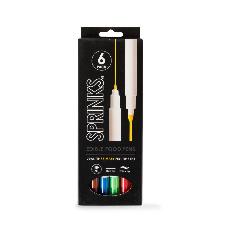 Edible Food Pens Primary 6 Colour Set