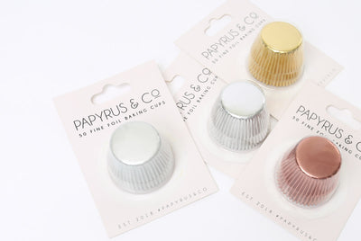 Baking Cups 50 pack White Foil 44mm