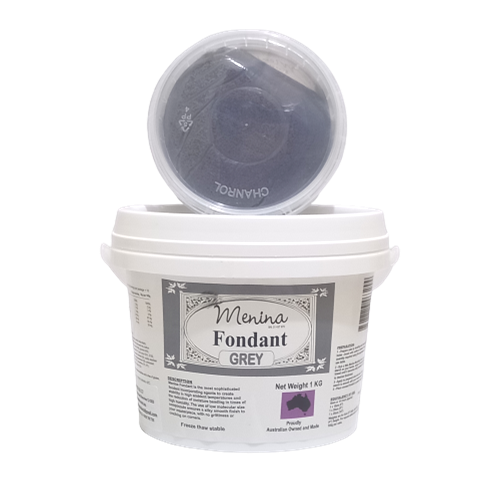 Icing 1kg Fondant Grey Menina Products