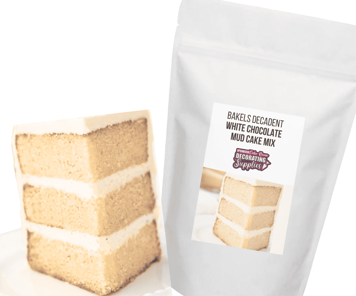 BAKELS DECADENT WHITE CHOCOLATE  MUD CAKE MIX