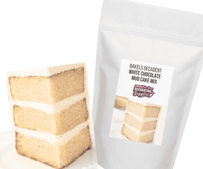 BAKELS DECADENT WHITE CHOCOLATE  MUD CAKE MIX