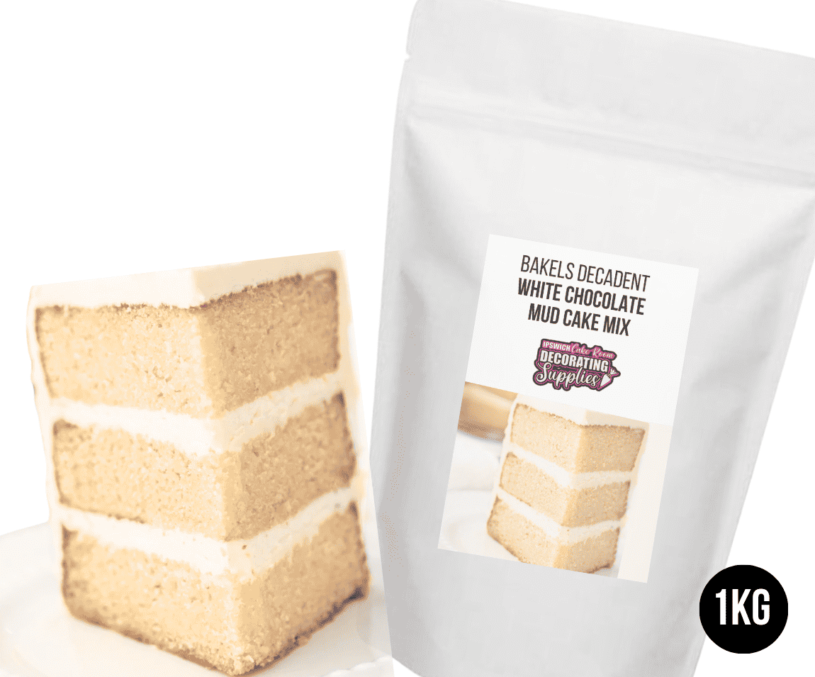 BAKELS DECADENT WHITE CHOCOLATE  MUD CAKE MIX
