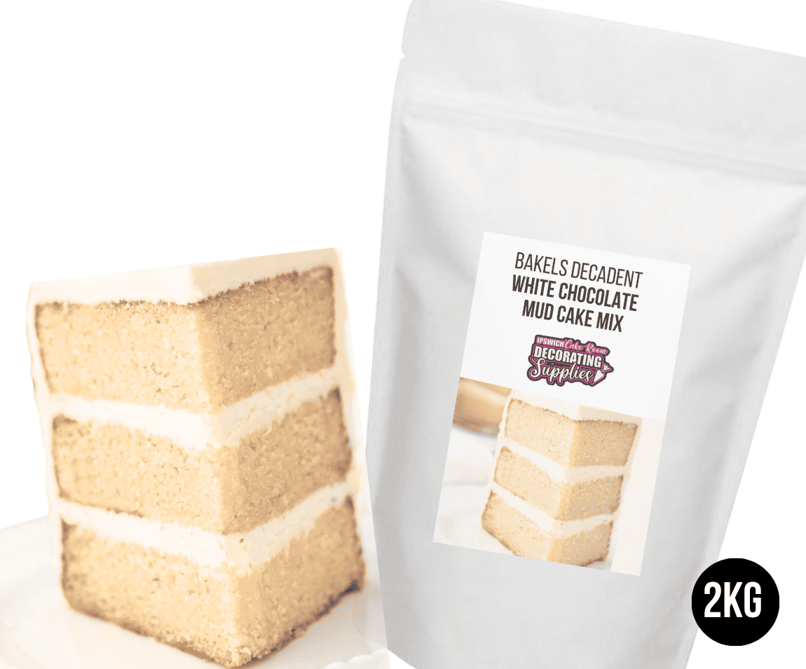 BAKELS DECADENT WHITE CHOCOLATE  MUD CAKE MIX