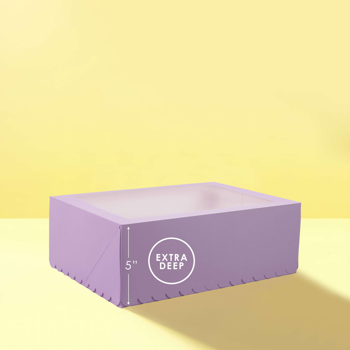 PAPYRUS Scalloped Tall Cupcake Box (12 hole) - PASTEL LILAC – view 2
